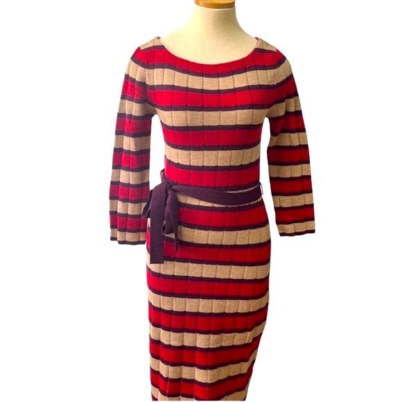 Trina Turk Striped Wool Sweater Dress,  Small - Picture 6 of 13